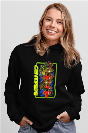 Centipede Siyah Unisex Hoodie