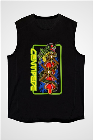 Centipede Siyah Unisex  Kolsuz Tişört
