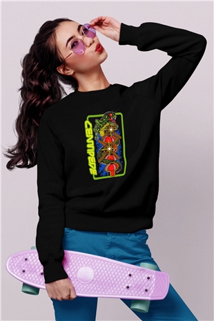 Centipede Siyah Unisex  Sweatshirt