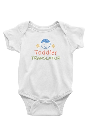 Çevirmen Beyaz Bebek Body - Zıbın