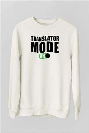 Çevirmen Beyaz Unisex Sweatshirt