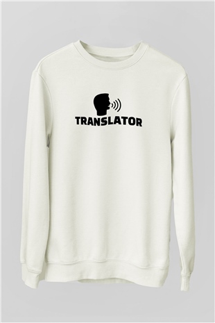 Çevirmen Beyaz Unisex Sweatshirt