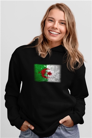 Cezayir Siyah Unisex Hoodie