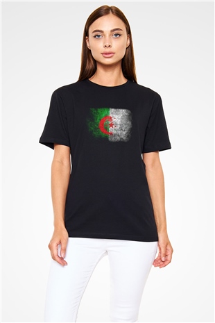 Cezayir Siyah Unisex Tişört T-Shirt - TişörtFabrikası