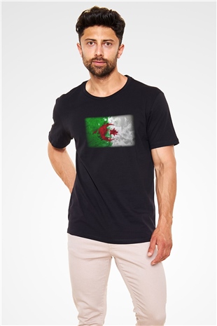 Cezayir Siyah Unisex Tişört T-Shirt - TişörtFabrikası