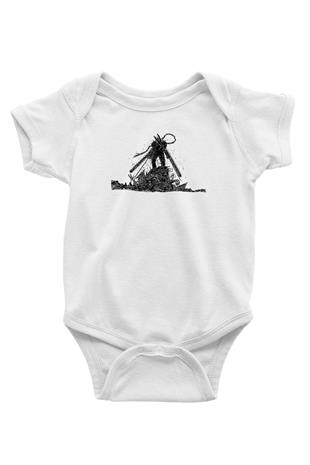 Chainsaw Man Baskılı Beyaz Unisex Bebek Body - Zıbın