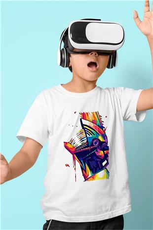 Chainsaw Man Baskılı Beyaz Unisex Beyaz Çocuk Tişört - Tshirt