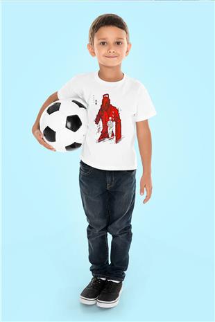 Chainsaw Man Baskılı Beyaz Unisex Beyaz Çocuk Tişört - Tshirt
