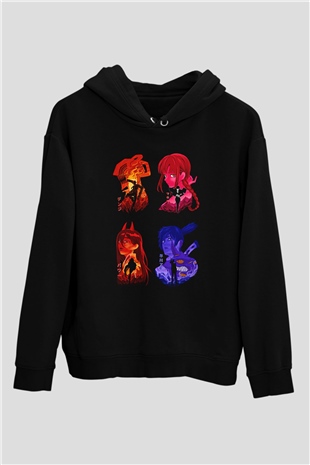 Chainsaw Man Baskılı Unisex Siyah Hoodie