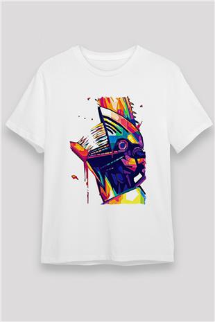 Chainsaw Man Unisex Baskılı Beyaz Tişört - Tshirt