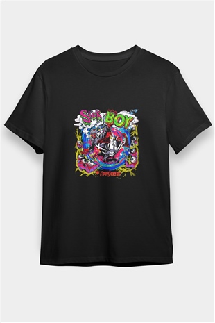 Chainsmokers Baskılı Unisex Siyah Tişört