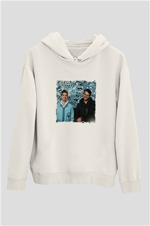 ChainsmokersBaskılı Beyaz Hoodie