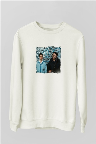 ChainsmokersBaskılı Beyaz Sweatshirt