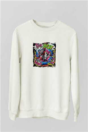 ChainsmokersBaskılı Beyaz Sweatshirt