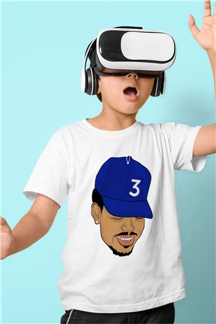Chance The Rapper Baskılı Beyaz Unisex Çocuk Tişört