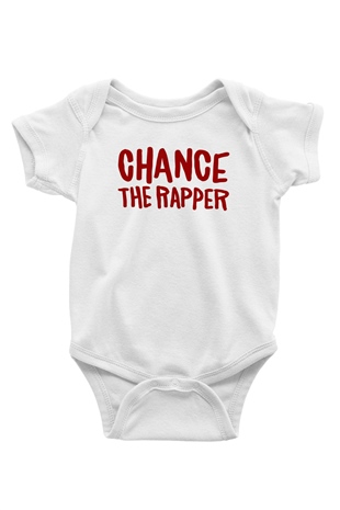 Chance The Rapper Baskılı Beyaz Unisex Bebek Body - Zıbın
