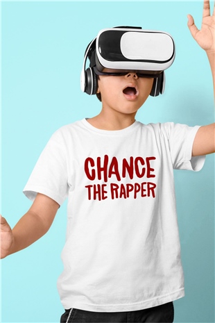 Chance The Rapper Baskılı Beyaz Unisex Çocuk Tişört