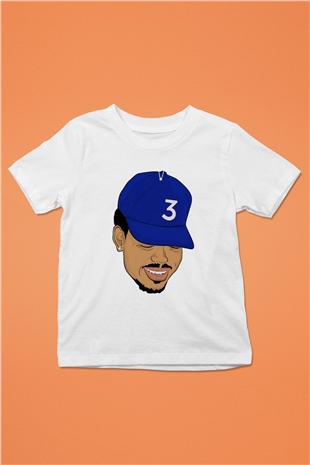 Chance The Rapper Baskılı Beyaz Unisex Çocuk Tişört