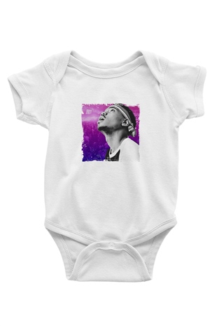Chance The Rapper Baskılı Unisex Beyaz Bebek Body - Zıbın