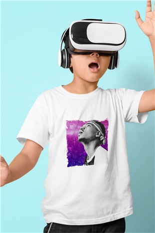 Chance The Rapper Baskılı Unisex Beyaz Çocuk Tişört
