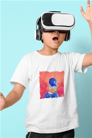 Chance The Rapper Baskılı Unisex Beyaz Çocuk Tişört
