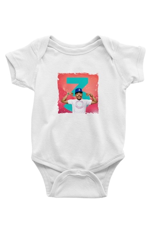 Chance The Rapper Baskılı Unisex Beyaz Bebek Body - Zıbın