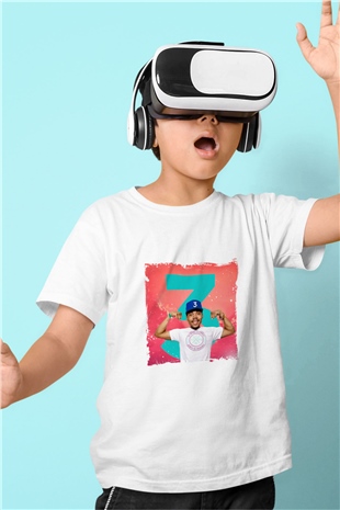 Chance The Rapper Baskılı Unisex Beyaz Çocuk Tişört