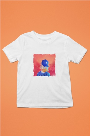 Chance The Rapper Baskılı Unisex Beyaz Çocuk Tişört