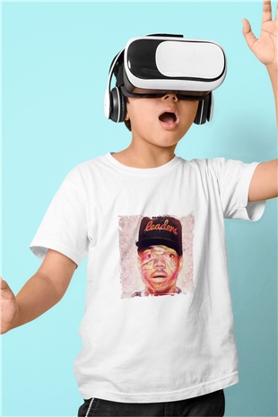 Chance The Rapper Baskılı Unisex Beyaz Çocuk Tişört