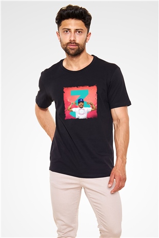 Chance The Rapper Baskılı Unisex Siyah Tişört