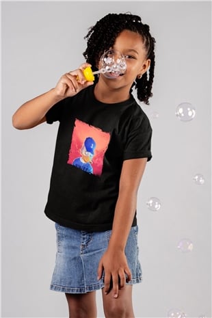 Chance The Rapper Baskılı Unisex Siyah Çocuk Tişört