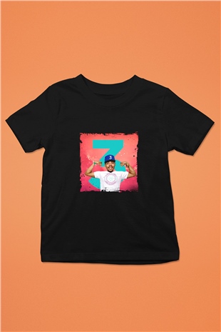 Chance The Rapper Baskılı Unisex Siyah Çocuk Tişört