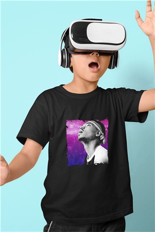 Chance The Rapper Baskılı Unisex Siyah Çocuk Tişört