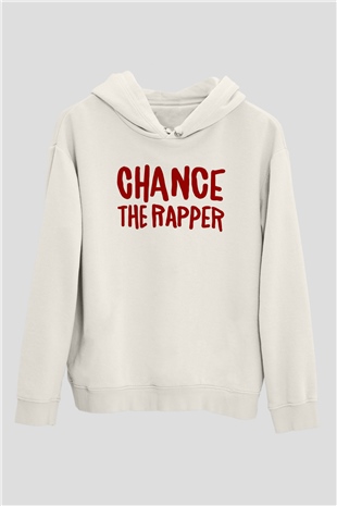 Chance The Rapper Beyaz Unisex Kapşonlu Sweatshirt