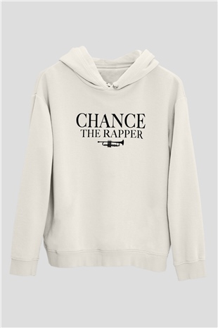 Chance The Rapper Beyaz Unisex Kapşonlu Sweatshirt