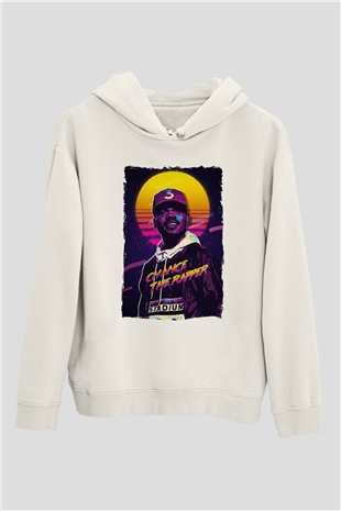 Chance The Rapper Beyaz Unisex Kapüşonlu Sweatshirt