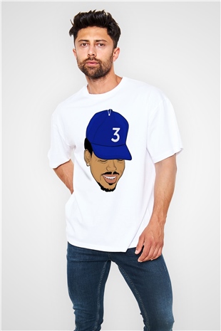 Chance The Rapper Beyaz Unisex Oversize Tişört T-Shirt
