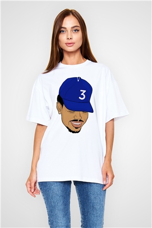Chance The Rapper Beyaz Unisex Oversize Tişört T-Shirt