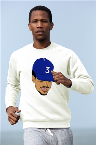 Chance The Rapper Beyaz Unisex Sweatshirt