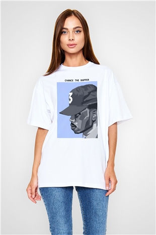 Chance The Rapper Beyaz Oversize Tişört Oversize T-shirt - TişörtFabrikası