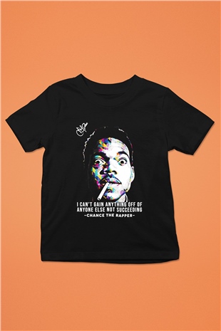 Chance The Rapper Siyah Unisex Çocuk Tişört