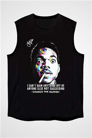 Chance The Rapper Siyah Unisex Kolsuz Tişört