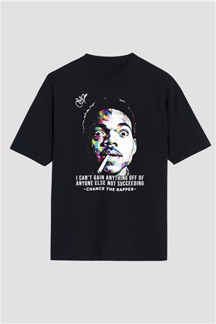 Chance The Rapper Siyah Oversize Tişört Oversize T-shirt - TişörtFabrikası