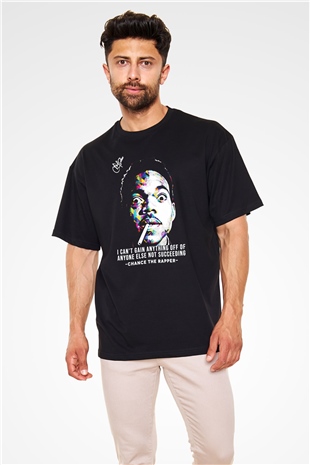 Chance The Rapper Siyah Oversize Tişört Oversize T-shirt - TişörtFabrikası