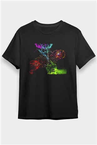 Chaos UK Baskılı Unisex Siyah Tişört - Tshirt