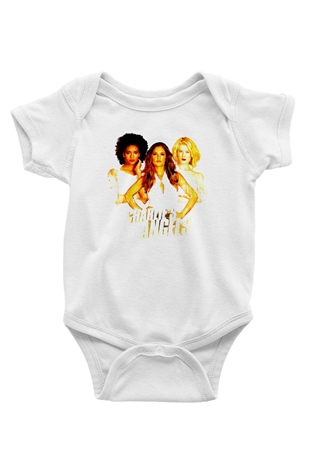 Charlies Angels Beyaz Bebek Body - Zıbın