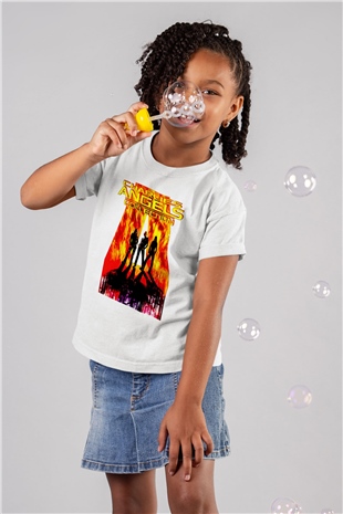 Charlies Angels Beyaz Unisex  Çocuk Tişört