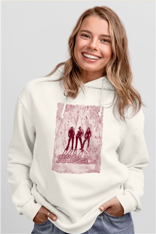 Charlies Angels Beyaz Unisex Hoodie