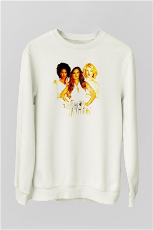 Charlies Angels Beyaz Unisex  Sweatshirt