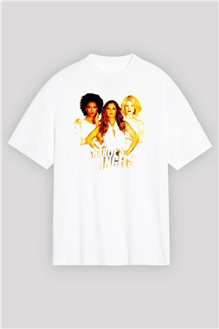 Charlies Angels Beyaz Oversize Tişört